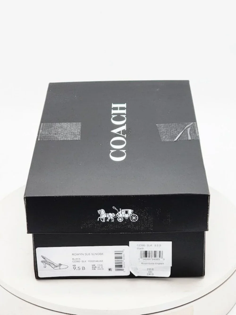 Coach Signature C Black Gray Wedge Slide Sandals Women’s Size 9.5 B NEW